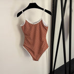 Celine Triomphe Monogram One-Piece Swimsuit