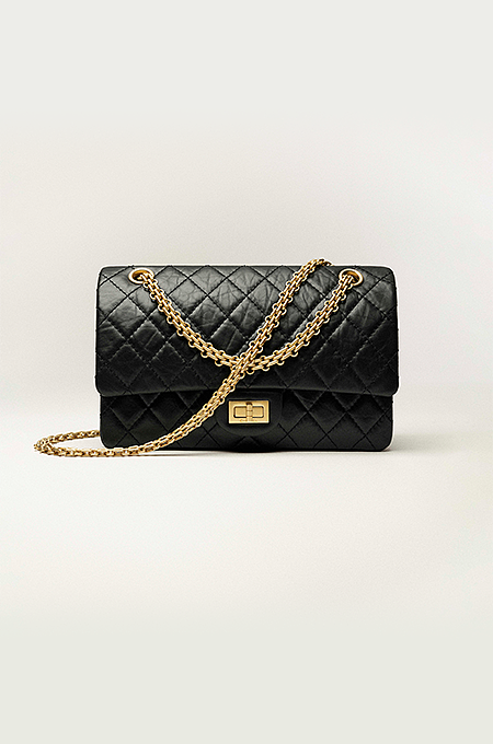 Chanel Classic 2.55 Reissue Flap Bag in Aged Calfskin with Gold-Tone Hardware