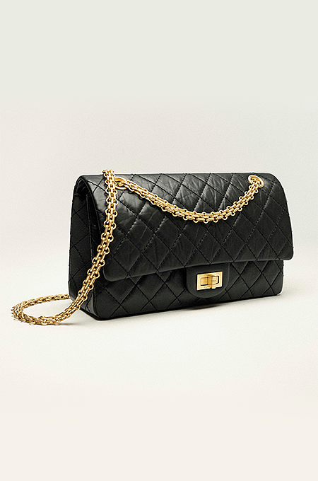 Chanel Classic 2.55 Reissue Flap Bag in Aged Calfskin with Gold-Tone Hardware