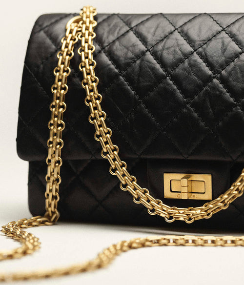Chanel Classic 2.55 Reissue Flap Bag in Aged Calfskin with Gold-Tone Hardware