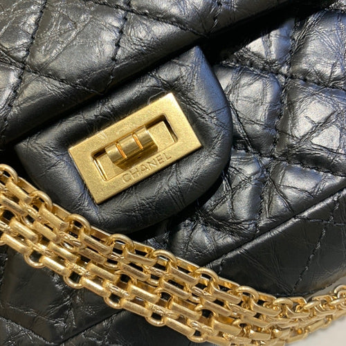 Chanel Classic 2.55 Reissue Flap Bag in Aged Calfskin with Gold-Tone Hardware