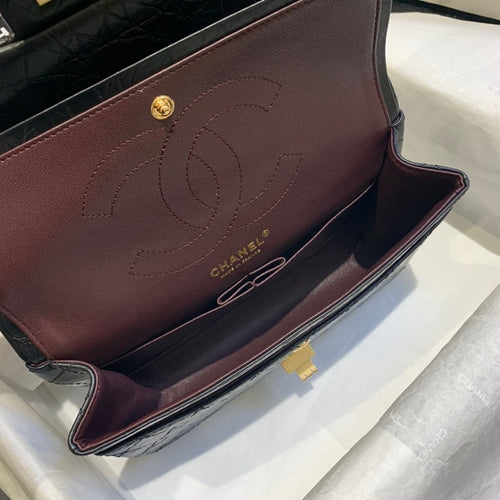 Chanel Classic 2.55 Reissue Flap Bag in Aged Calfskin with Gold-Tone Hardware
