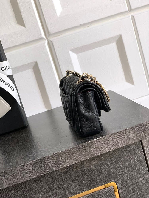 Chanel Pearl Heart Charm Mini Flap Bag in Quilted Lambskin with Gold-Tone Hardware