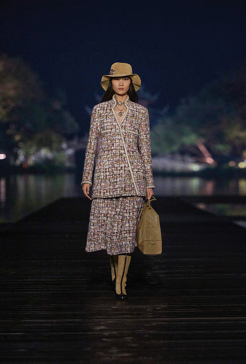 Chanel Métiers d’Art Two-Tone Suede & Leather Knee Boots