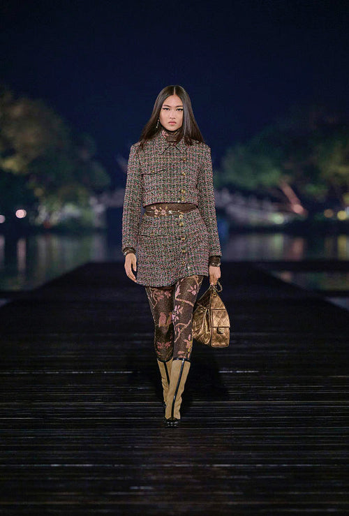 Chanel Métiers d’Art Two-Tone Suede & Leather Knee Boots