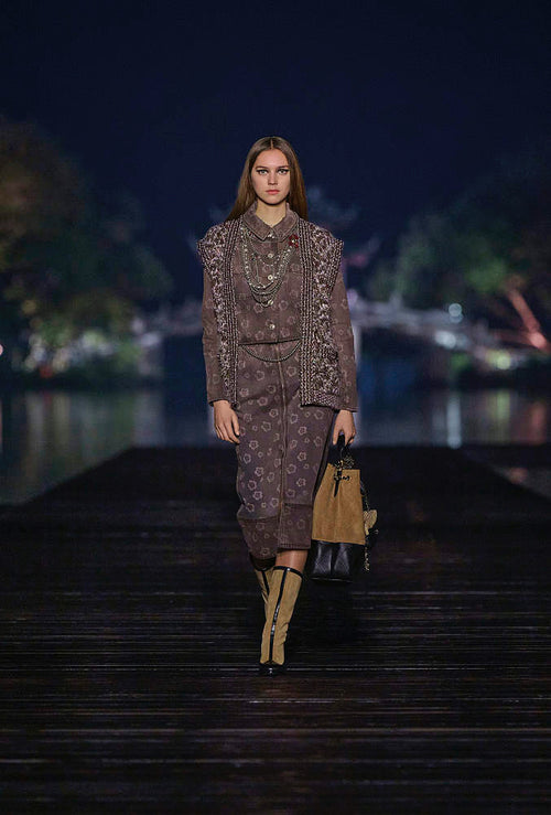 Chanel Métiers d’Art Two-Tone Suede & Leather Knee Boots