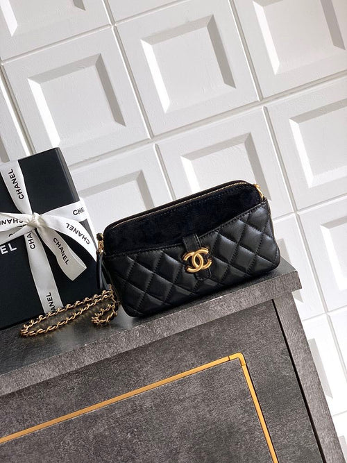Chanel Quilted Lambskin Mini Vanity Bag with Gold-Tone Hardware