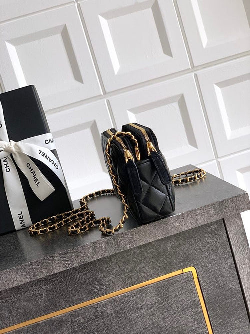 Chanel Quilted Lambskin Mini Vanity Bag with Gold-Tone Hardware