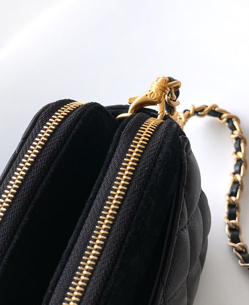 Chanel Quilted Lambskin Mini Vanity Bag with Gold-Tone Hardware