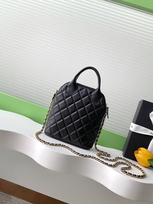 Chanel Quilted Lambskin Mini Vanity Bag with Gold-Tone Hardware