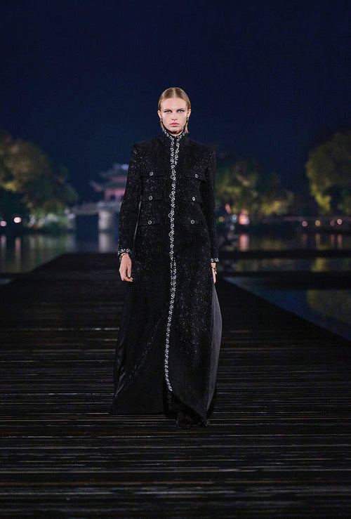 Chanel Métiers d’Art Black Suede & Calfskin Leather Knee Boots