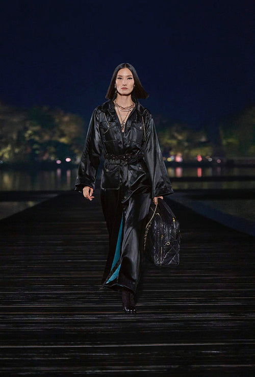 Chanel Métiers d’Art Black Suede & Calfskin Leather Knee Boots