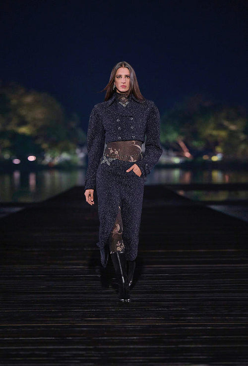 Chanel Métiers d’Art Black Suede & Calfskin Leather Knee Boots