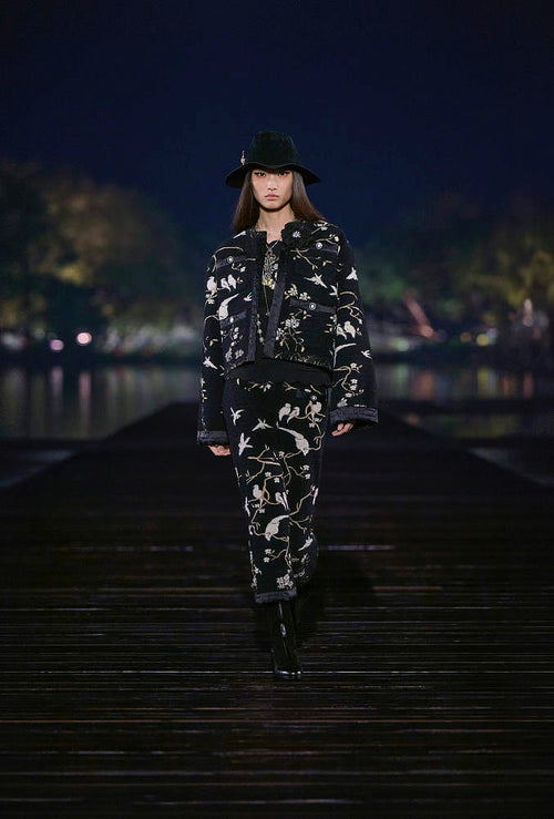 Chanel Métiers d’Art Black Suede & Calfskin Leather Knee Boots