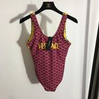 Versace Reversible Logo Print One-Piece Swimsuit