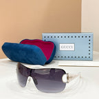 Gucci-Horsebit Shield Rimless Sunglasses