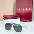 Gucci Riviera Aviator Sunglasses – Signature Metal Frame
