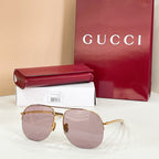 Gucci Riviera Aviator Sunglasses – Signature Metal Frame