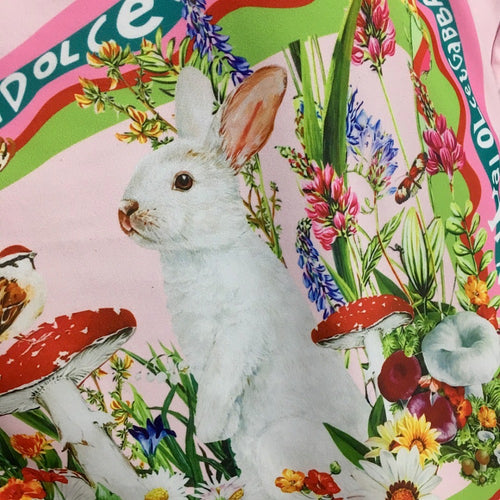 Dolce & Gabbana “Garden Reverie” Bunny-Print One-Piece Swimsuit