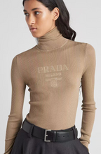 Prada “Milano Luxe Sculpt” Ribbed Turtleneck Knit — S–L
