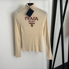 Prada “Milano Luxe Sculpt” Ribbed Turtleneck Knit