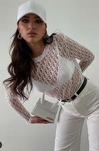 Dior Oblique Lace Sheer Top