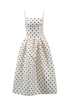 Monaco Polka Dot Silk Midi Dress