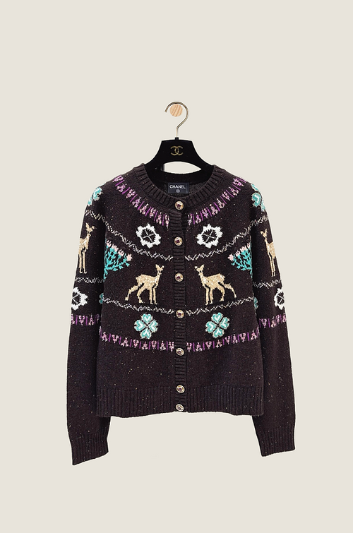 Chalet de Luxe Fair Isle Knit Cardigan – CHANEL Edition