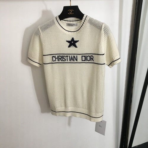 Christian Dior Star Intarsia Knit Tee