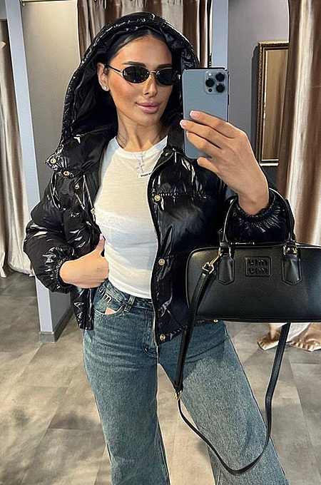 Miu Miu Sheer Logo Long Sleeve Top