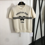 Christian Dior Butterfly Intarsia Knit Tee