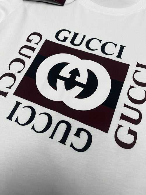 Gucci Retro Logo Print Cotton Jersey T-Shirt