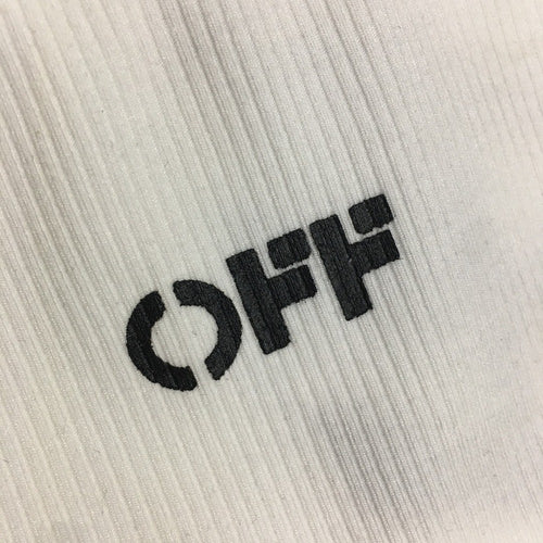 Off-White Ribbed Cropped Tank Top