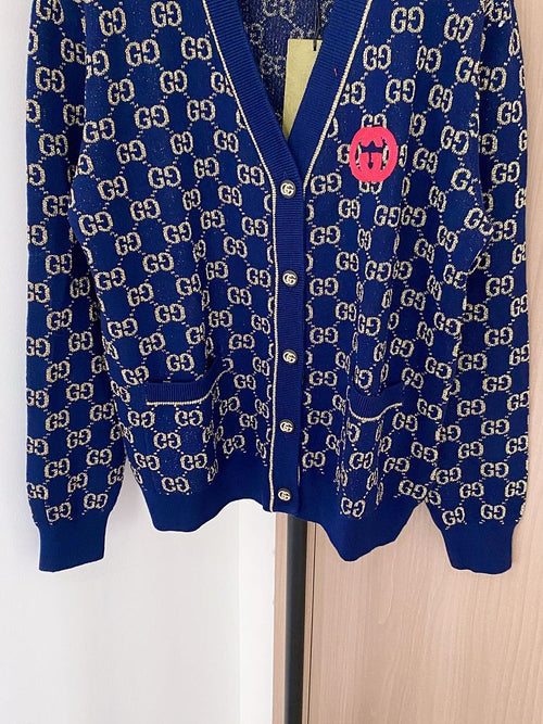 Gucci “Luxe Monogram Aureate” Statement Cardigan