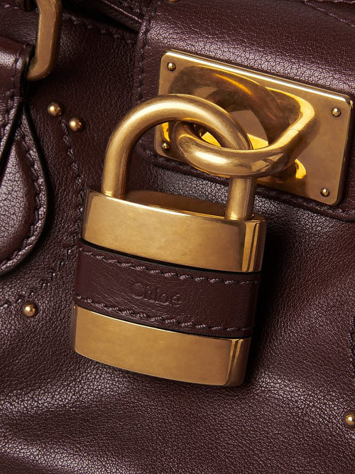 Chloé “Paddington Revival” Lock Satchel – Espresso Leather