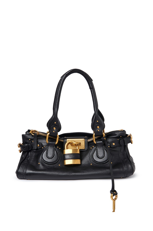 Chloé “Paddington Revival” Lock Satchel – Espresso Leather