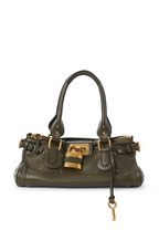 Chloé “Paddington Revival” Padlock Satchel – Olive