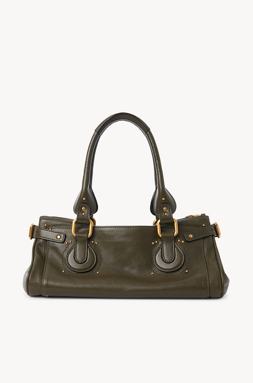 Chloé “Paddington Revival” Padlock Satchel – Olive
