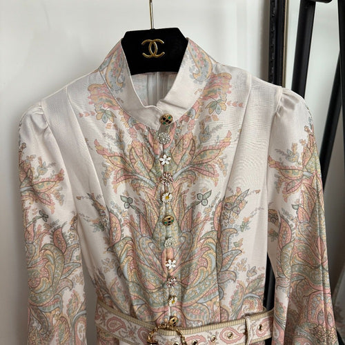 Zimmermann “Eden Reverie” Paisley Embellished Silk Midi Dress – S–XL