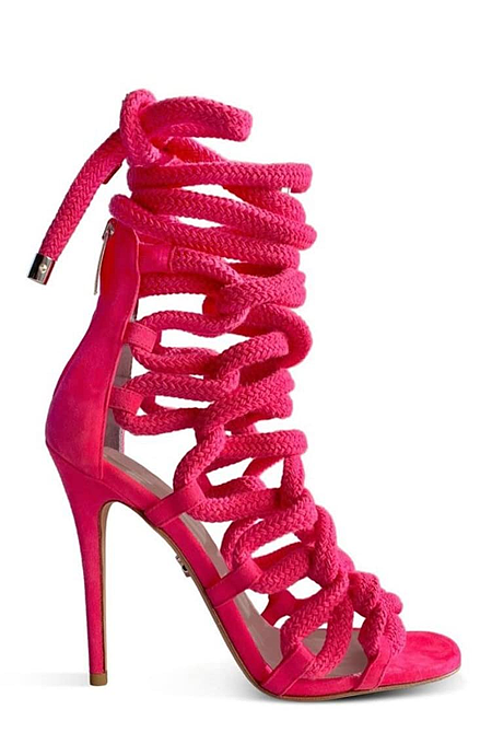 'Cliree' Leather and Rope Heels