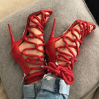 'Cliree' Leather and Rope Heels