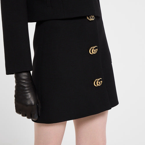Gucci GG Cropped Jacket & Mini Skirt Set – Noir Élégance