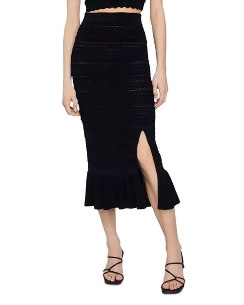 Sandro Noir Sculpt Knit Two-Piece Set
