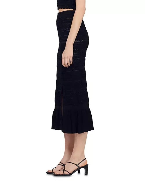 Sandro Noir Sculpt Knit Two-Piece Set