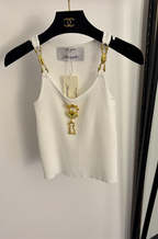 Schiaparelli Énigme Dorée Ribbed Tank