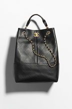 Chanel Classic Caviar Quilted Tote Bag with Gold Chain Shoulder Strap – Black