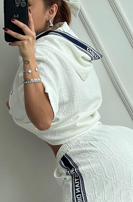 Christian Dior Monogram Hoodie Short Set