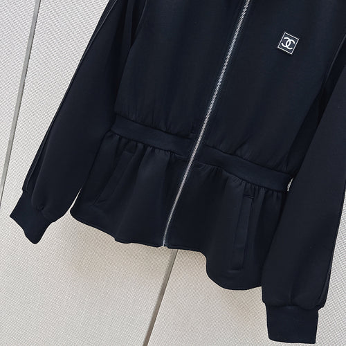 Chanel Coco Sculpt Peplum Zip Jacket
