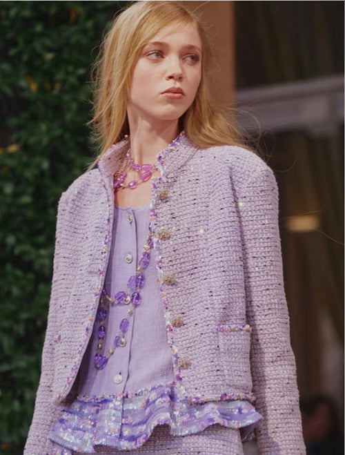 CHANEL Lavande Lumière Tweed Jacket