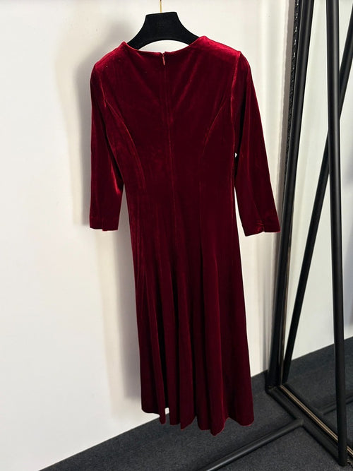 Dolce & Gabbana Regalia Embellished Velvet Midi Gown